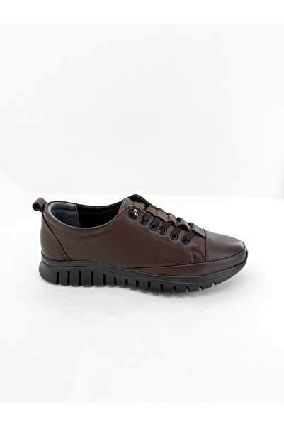 Deripabuc Genuine Leather Brown Women's Anatomical Leather Casual Shoes Dp79-8605