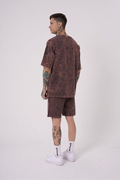 Machinist Men's Basic Washable Relaxed T-Shirt with Brown Effect