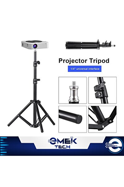 PİNK İTHALAT EMEKTECH Taşınabilir Projeksiyon Cihazları Kullanım için Üç Ayaklı Tripod 2.10 Metre