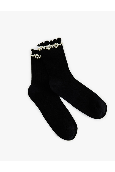 Koton Șosete din bumbac cu detalii perlat