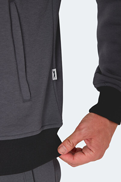 Slazenger Σετ αθλητικής φόρμας FLICKER για άντρες με τσέπη με φερμουάρ σε σκούρο γκρι χρώμα