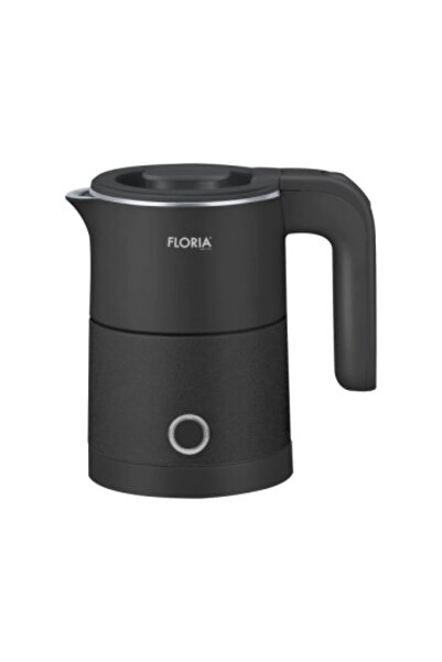 Floria ZLN-1733 Electric Kettle – 500 ml, 1000 W, Stainless Steel Interior, Double-walled, Black