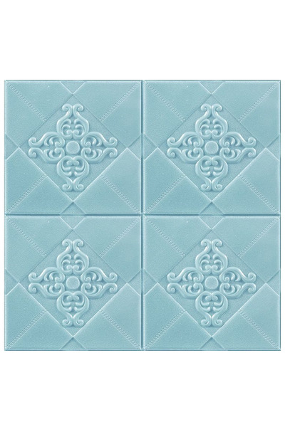 SDEPOT Set de 20 plăci de tapet S DEPOT®, grosime 3 mm, dimensiuni 69x69 cm, model elegant, albastru