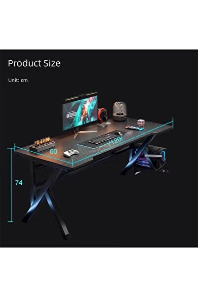 NKX Ergonomic K Shaped Gaming Desk Computer Desk Writing Desk 120 CM
