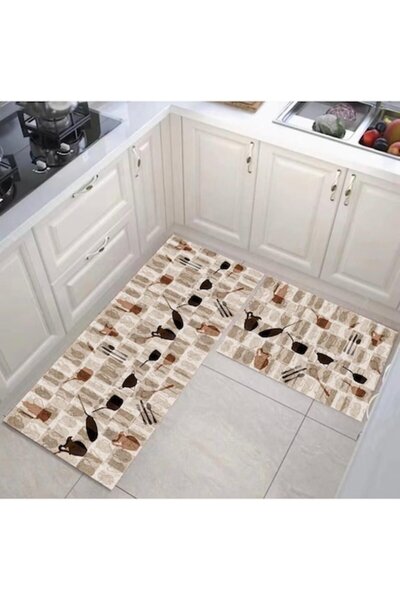 Sanlux Set of 2 non-slip kitchen mats 50x60 cm + 50x120 cm, CBU34