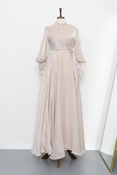 İmajButik Stone Side Tie Evening Dress