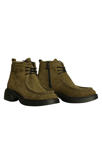 Platin Khaki Nubuck Women's Casual Boots