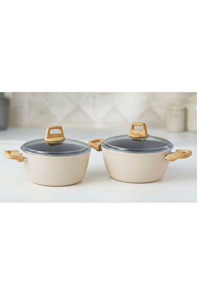 Milanor Neo Seramik Derin Tencere Seti – 22 cm + 24 cm