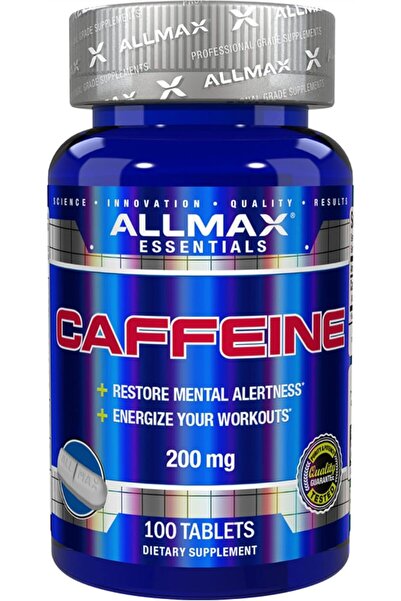 ALLMAX Nutrition حبوب الكافيين ٢٠٠ ملغ، ١٠٠ قرص - طاقة مستدامة، قبل التمرين، ...