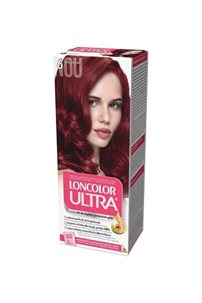 Loncolor Ultra Set 3 x Vopsea de Par Permanenta 6 Rosu Titian, 100 ml