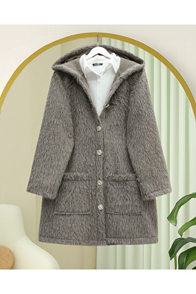 HİJABAYA Καπέλο με κουκούλα με χρυσά κουμπιά και τσέπες με γένια