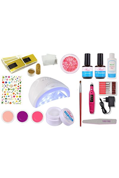 SELA Kit Gel Unghii False UV, Nr. 53, Lampă UV,