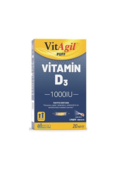 Allergo Vitagil Puff Vitamin D3 1000 Iu 20 ml