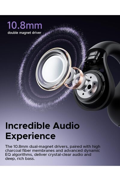 truefree B1 Wireless Clip-On Open-Ear Earbuds, Bluetooth 5.4, Spatial Sound