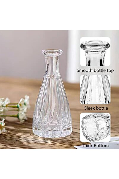 Generic Glass Flower Vase 12-Pack Small Bud Vases Set (Clear)