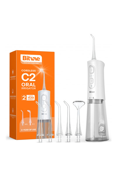 Bitvae جهاز تنظيف الأسنان بالماء اللاسلكي C2 - جهاز تنظيف الأسنان بالماء الاحترافي