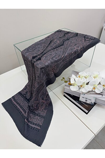 ACAR İPEK Etnik Desen Bambu Kraş Şal