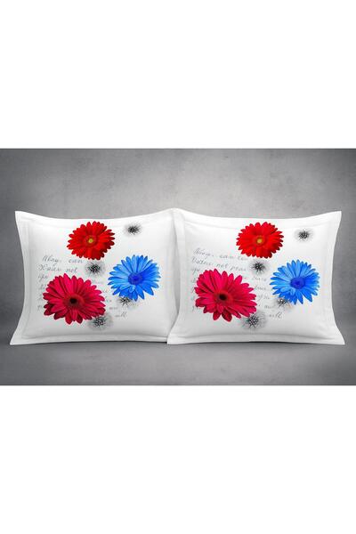 Taç Gerbera Model 100% Cotton Satin Flounce Edge 2-Piece Pillowcase