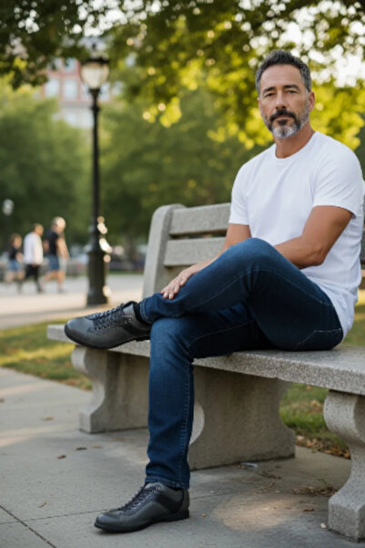 GokceKundura06 Men's Genuine Leather Lace-Up Shoes