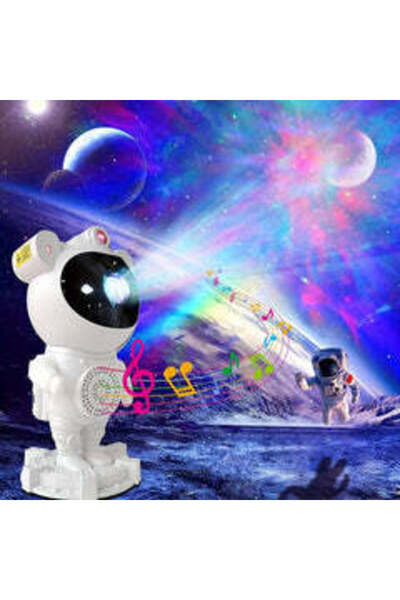 Deliny Astronaut Laser Projector with Aurora & Stars, Bluetooth Speaker, White Noise, Timer, Remote