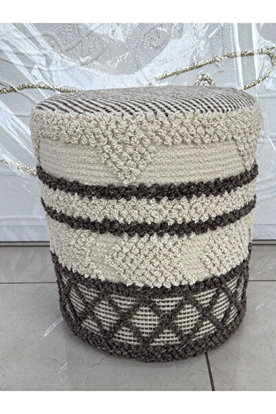 BEC51 Modern round pouf chair - multi-colored for stylish decor