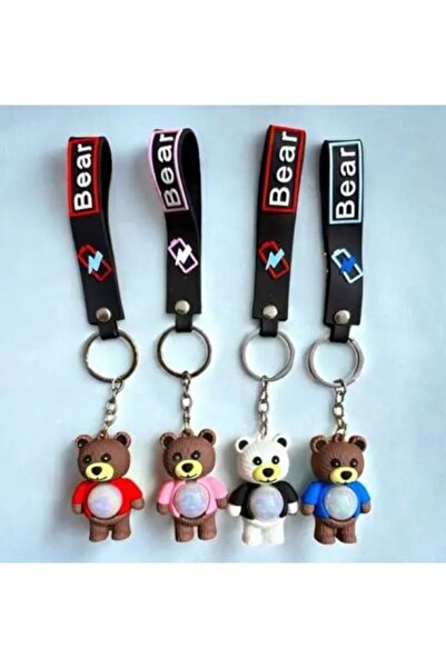 PLURIBUS Lucky and Auspicious Light-Up Cute Teddy Bear Bag Ornament Keychain