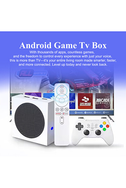 Generic 4K HD TV & Game Box G8 with 69,000+ Retro Games, 128GB Storage, HDMI Support, 2 Wireless Joysticks