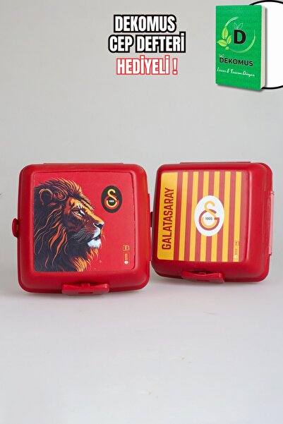 Galatasaray New Season Licensed 2-Piece Nutrition Bowl with a Gift of a Dekomus Pocket Notebook