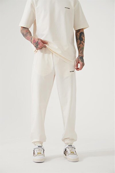 Machinist Ανδρική φόρμα Jogger με ελαστικό πόδι, οπτικά λευκή