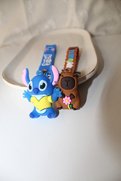 Kudi Two Different Character Silicone Keychains