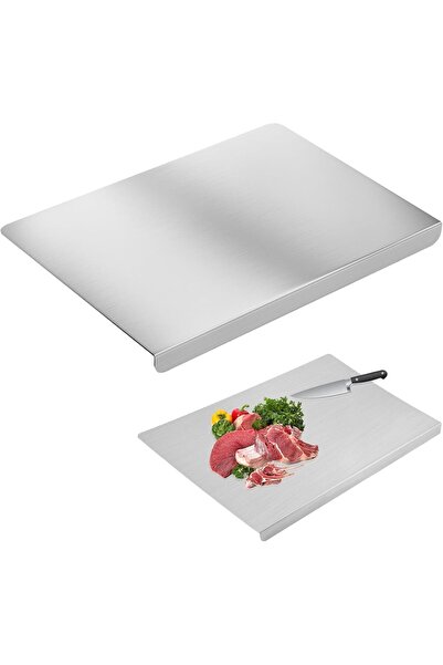 SS 304 لوح تقطيع من الفولاذ المقاوم للصدأ على شكل حرف L من BitBloom، 40 × 30 سم