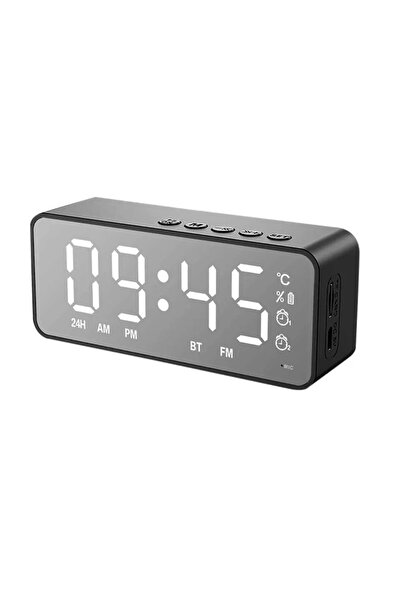 Setty Ceas de Birou cu afisaj LED, SCL-01FM-S cu Radio FM, Difuzor Bluetooth 5.2, Alarma si Termometru
