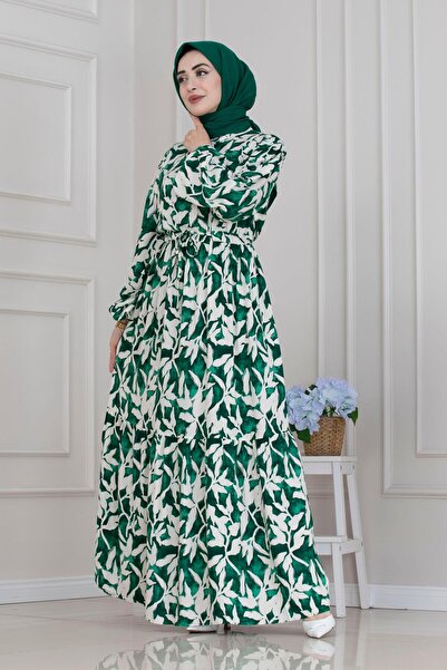 Sevitli Φόρεμα με μοτίβο τούνελ από κισσό-ΠΡΑΣΙΝΟ