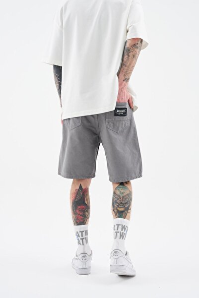Machinist Ανδρικό σορτς με λογότυπο M Jean σε γκρι χρώμα
