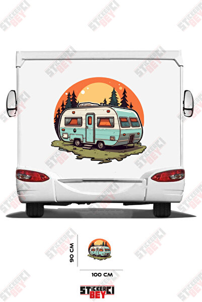 STİCKERCI BEY Caravan and Nature Visualized Caravan Sticker Coating