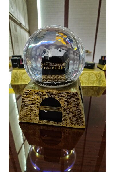 FAMEMUS ACCESSORY Büyük Boy Kabe İlahili Püskürtmeli Kar Küresi Model 2