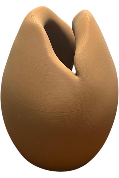 Generic Modern Coffee Bean Shaped Vase, Decorative Flower Planter, Brown