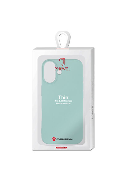 Apple X-Level case for iPhone 17, Thin Series, SoftTouch, TURQUOISE