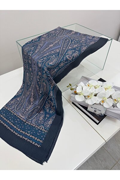 ACAR İPEK Etnik Desen Bambu Kraş Şal
