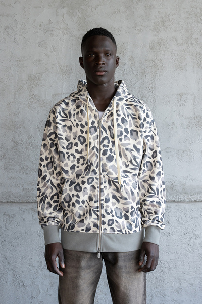 Machinist Hanorac cu fermoar pentru bărbați, cu model, kaki