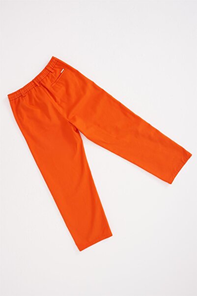 Machinist Oversized Gabardine Elastic Trousers Orange