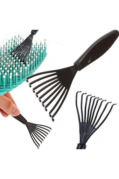 Optim Solution Brush for Cleaning Combs and Brushes, Plastic, Removes Hair and Debris, Fits All Types, 8.2x3.5 cm,