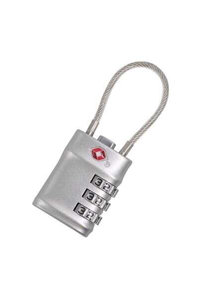 Hobimtek HT-32 Kırılmaz Şifreli Asma Kilit 3 Haneli Paslanmaz Esnek Kilit Çanta Kilidi Çelik TSA Onaylı