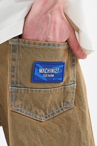 Machinist Men's Basic Dark Jean Shorts Brown