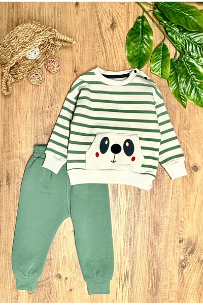 CemBebe Thick three-piece cotton warm winter tracksuit set for baby boys