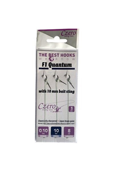 Aqua Czero Tied Hooks F1 Quantum No.10, 3 pcs/pack