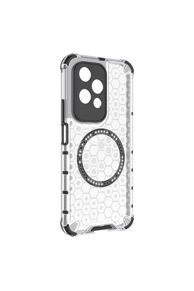 HONOR Θήκη HoneyComb για 200 Lite, Magnet MagCase, Αντιπτωτικές Γωνίες, Λευκό