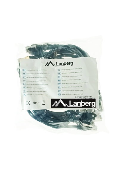 Lanberg Set 10 cabluri retea-patchcord CAT6 FTP, 43631, 2 X RJ45, lungime 50cm, AWG26, 10Gb/s-250MHz