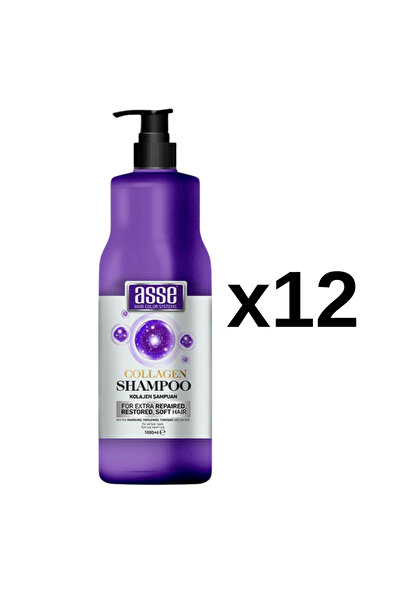 asse Pack of 12x pieces Collagen Hair Shampoo - 12000 ml