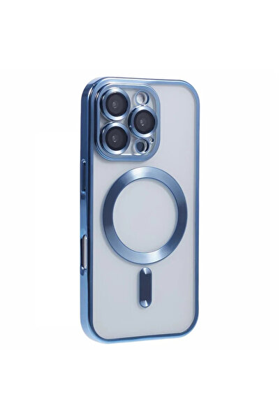 Apple Калъф с покритие за iPhone 16 Pro, с MagSafe, ElectroEdge | Светлосин, ...